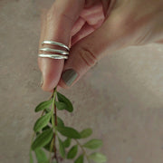 MOLTEN STACKING RING IN RECYCLED SILVER